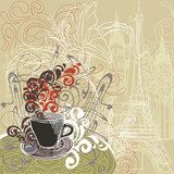 Pause-café à Paris - Papiers peint