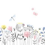 Danse légère au jardin pastel