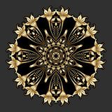 Éclat baroque d'un mandala doré