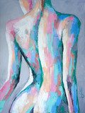 Éclats colorés d'une silhouette féminine