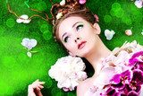 Élégance florale en vert tendre