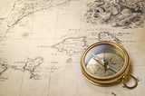 Exploration vintage sur carte ancienne