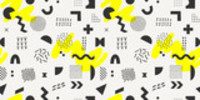 Explosion graphique jaune et noire