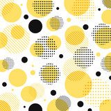Jeu de cercles en jaune et noir