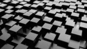 Motif cubique noir en relief 3D