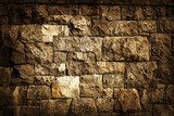 Mur de pierre sculpté à l'éclat brut