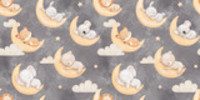 Rêves doux sous la lune aquarelle