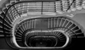 Spirale graphique en noir et blanc