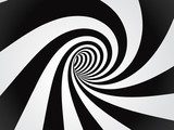 Tourbillon hypnotique en noir et blanc