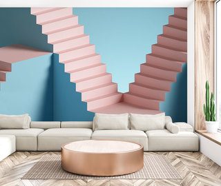 doux escalier tridimensionnel papiers peints en trois dimensions papiers peints demural