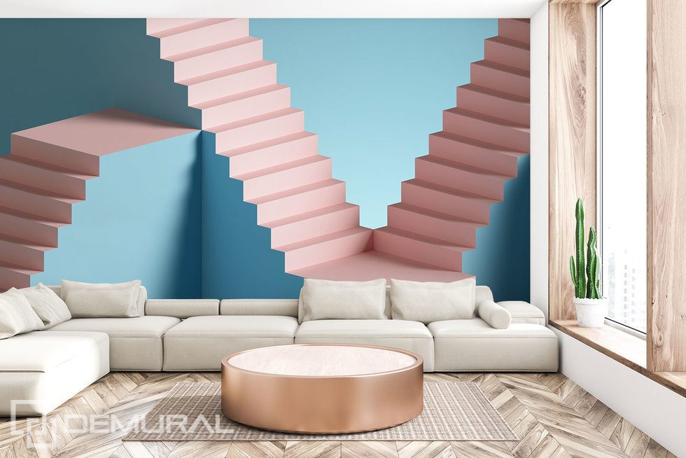 Doux escalier tridimensionnel Papiers peints en trois dimensions Papiers peints Demural