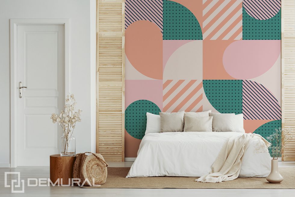 Le climat géométrique des années 1960 Papier peint pour le chambres à coucher Papiers peints Demural