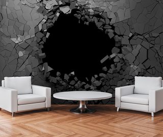 un trou engageant dans le mur papiers peints en trois dimensions papiers peints demural