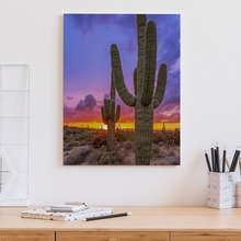Coucher-de-soleil-sur-la-vallee-des-cactus-tableaux-pour-bureau-tableaux-demural