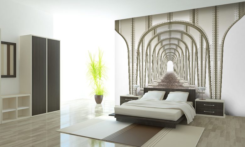 tunnel symetrique papier peint pour le chambres a coucher papiers peints demural