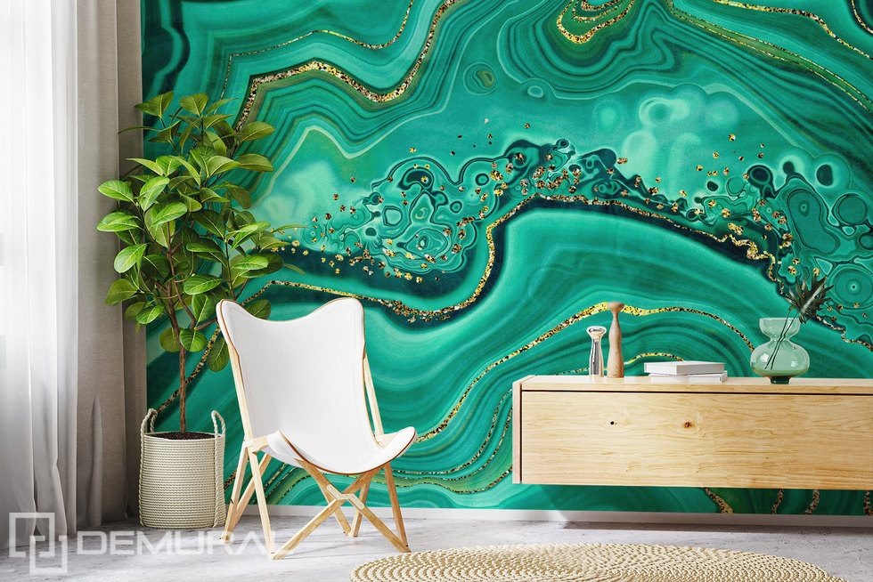 Un océan de magnifiques turquoises Papiers peints Abstraction Papiers peints Demural