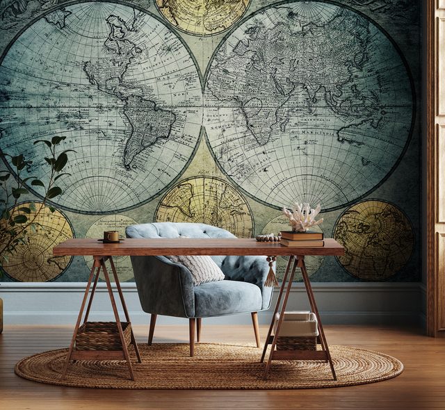 vue du monde par le cabinet papiers peints pour le bureau papiers peints demural