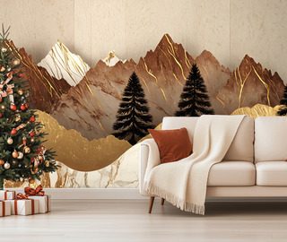 paysage de montagne avec un gradient distinctif papier peint pour le salon papiers peints demural