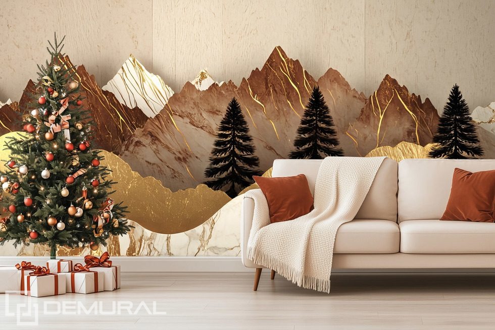 Paysage de montagne avec un gradient distinctif Papier peint pour le salon Papiers peints Demural