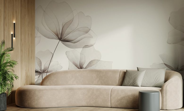 transparence et legerete dans une edition florale papier peint pour le salon papiers peints demural