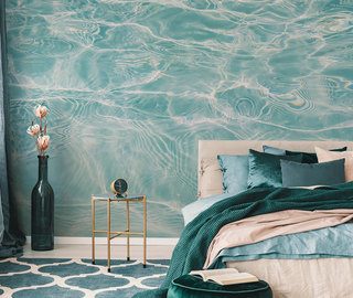 eclat hypnotique de la surface de leau papier peint pour le chambres a coucher papiers peints demural