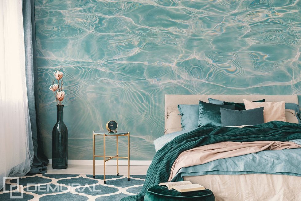 Éclat hypnotique de la surface de l’eau Papier peint pour le chambres à coucher Papiers peints Demural