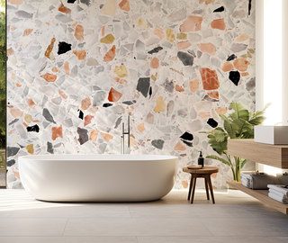 accent mosaique dans un interieur moderne papiers peints texture papiers peints demural