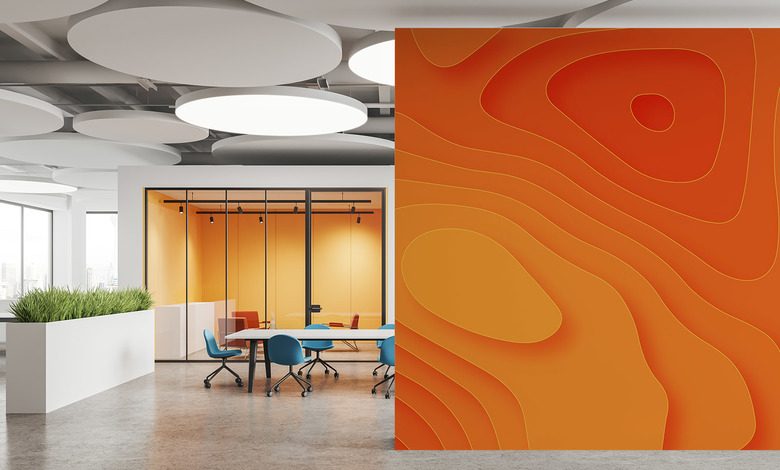 abstraction energique en tons oranges papiers peints abstraction papiers peints demural