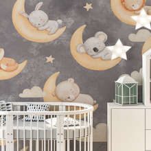 Doux-reve-parmi-les-amis-de-la-foret-papier-peint-pour-la-chambre-denfant-papiers-peints-demural