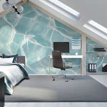 Surface-turquoise-avec-reflets-de-lumiere-papier-peint-pour-le-chambres-a-coucher-papiers-peints-demural