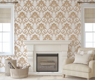 ornement classique dans une elegance doree papier peint pour le salon papiers peints demural