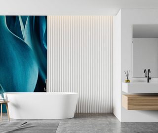 elegance turquoise des petales floraux papier peint pour la salle de bain papiers peints demural