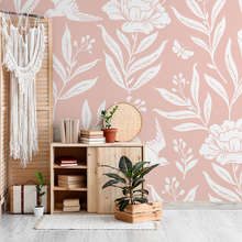 Fleurs-poudrees-dans-un-subtil-style-boheme-papier-peint-pour-le-salon-papiers-peints-demural