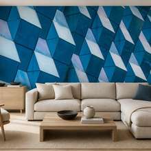 Geometrie-contrastee-des-panneaux-spatiaux-dans-des-nuances-intenses-de-bleu-papiers-peints-architecture-papiers-peints-demural
