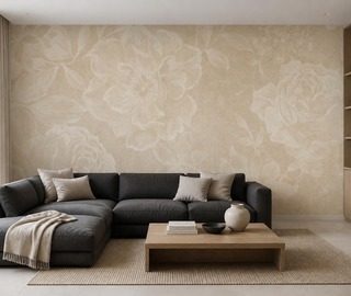 lumiere douce sur un motif floral subtil papier peint pour le salon papiers peints demural
