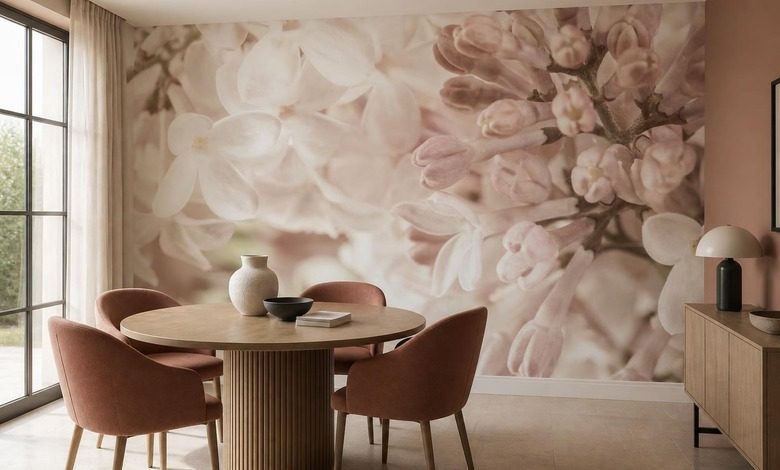 harmonie delicate de rose et de creme papiers peints fleurs papiers peints demural
