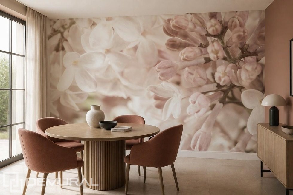 Harmonie délicate de rose et de crème Papiers peints Fleurs Papiers peints Demural