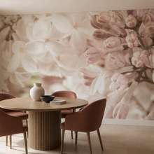 Harmonie-delicate-de-rose-et-de-creme-papiers-peints-fleurs-papiers-peints-demural