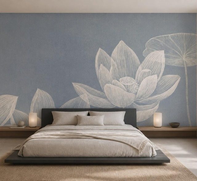 lumiere diffuse mettant en valeur une fleur delicate papier peint pour le chambres a coucher papiers peints demural