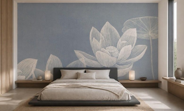 lumiere diffuse mettant en valeur une fleur delicate papier peint pour le chambres a coucher papiers peints demural