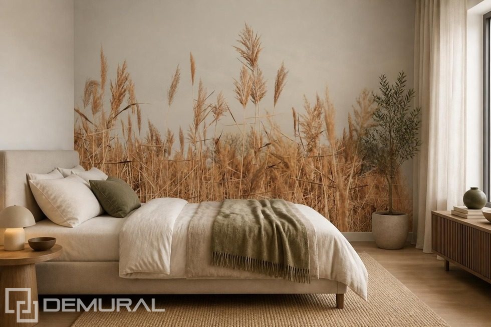 Style naturaliste du motif végétal Papier peint pour le chambres à coucher Papiers peints Demural