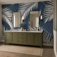 Fond-bleu-marine-avec-motif-blanc-de-feuilles-de-palmier-papier-peint-pour-la-salle-de-bain-papiers-peints-demural