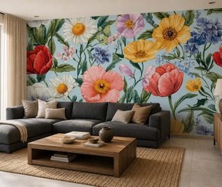 decoration artistique dans un style decoratif papier peint pour le salon papiers peints demural