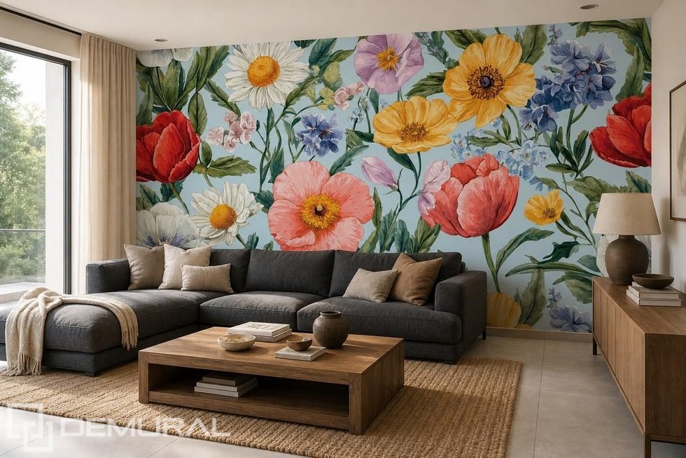 Décoration artistique dans un style décoratif Papier peint pour le salon Papiers peints Demural