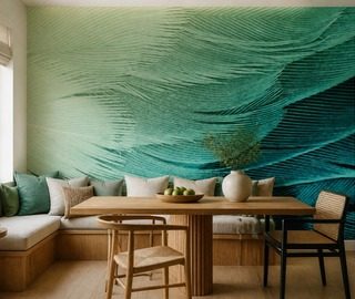 rythme contraste de plumes dans une tonalite froide papiers peints abstraction papiers peints demural