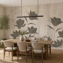 Composition-harmonieuse-de-silhouettes-florales-papiers-peints-fleurs-papiers-peints-demural