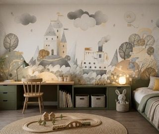 rythme doux et palette dun panorama feerique sur le mur posters pour chambre denfant affiches demural