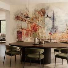 La-tour-eiffel-et-une-rue-parisienne-en-tonalite-aquarelle-papiers-peints-tour-eiffel-papiers-peints-demural