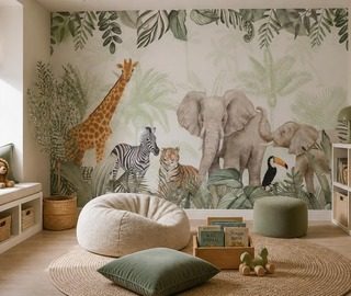 motif decoratif de jungle avec animaux sauvages posters pour chambre denfant affiches demural