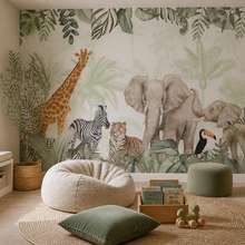 Motif-decoratif-de-jungle-avec-animaux-sauvages-posters-pour-chambre-denfant-affiches-demural